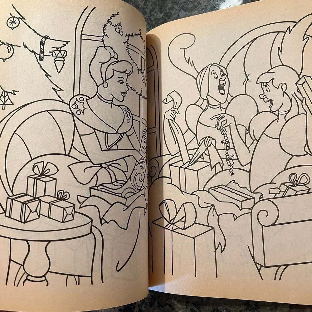 Vintage 1995 Disney Christmas Coloring Book (x-123)